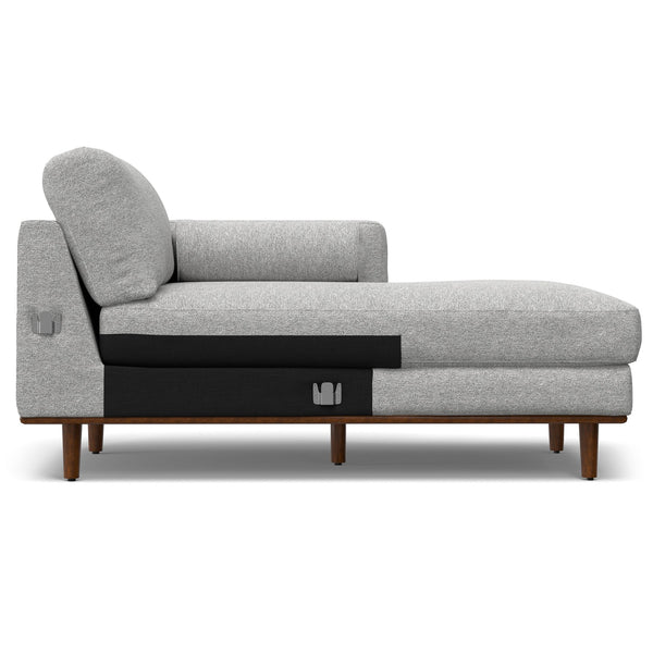 English Elm Morrison Right Sectional Sofa - Eco-Friendly Mist Grey With Plush Comfort For Cozy Living Spaces B136P159958
