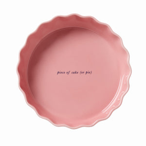 Lenox Kate Spade Make It Pop Stoneware "Piece of Cake" 11" Pie Dish Pink, PINK STONEWARE 894702