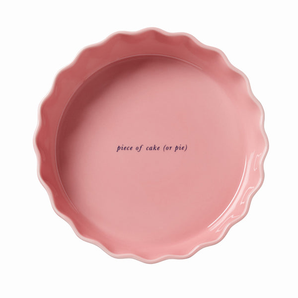 Lenox Kate Spade Make It Pop Stoneware "Piece of Cake" 11" Pie Dish Pink, PINK STONEWARE 894702