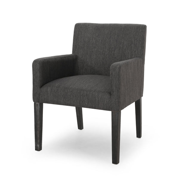 English Elm Arm Chair Upholstered Track Arm Contemporary Accent Seat for Living Room Reading Nook 69409.00CHAR