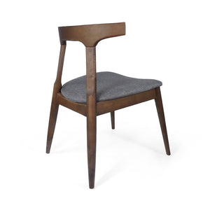 English Elm Dining Chair Set of 2 Curved Back Faux Leather Upholstered Seats for Modern Farmhouse Decor 72662.00CHAR