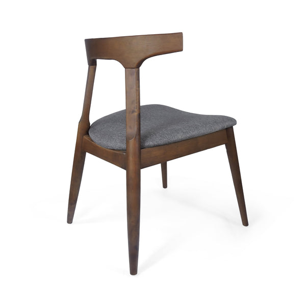 English Elm Dining Chair Set of 2 Curved Back Faux Leather Upholstered Seats for Modern Farmhouse Decor 72662.00CHAR