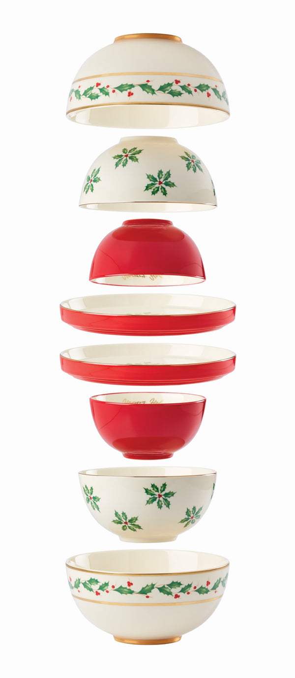 Lenox Holiday Luna 8-Piece Nesting Dinnerware Set Multi, IVORY PORCELAIN 893494