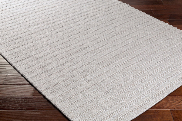 Surya Kindred Handmade 2' X 3' Scandinavian Modern Rug - Luxurious New Zealand Wool & Viscose Comfort Ivory Viscose,Nz Wool Kdd3001-23