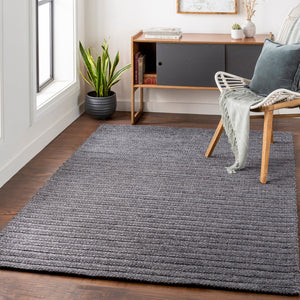 Surya Kindred Handmade 2' X 3' Scandinavian Modern Rug - Luxurious New Zealand Wool & Viscose Comfort Gray Viscose,Nz Wool Kdd3002-23