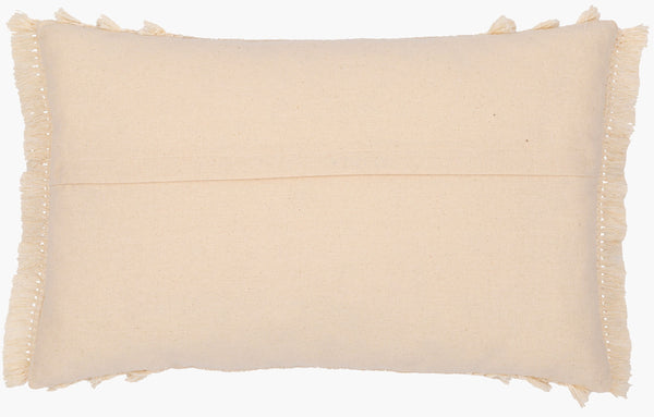 Surya Kandie Cotton Accent Pillow - 18"L X 18"W Rustic Charm For Cozy Cottage Living Spaces & Bedding Cream Cotton,Cotton Kde001-1818p