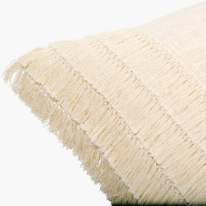 Surya Kandie Cotton Accent Pillow - 18"L X 18"W Rustic Charm For Cozy Cottage Living Spaces & Bedding Cream Cotton,Cotton Kde001-1818p