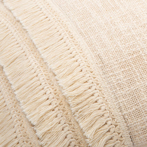 Surya Kandie Cotton Accent Pillow - 18"L X 18"W Rustic Charm For Cozy Cottage Living Spaces & Bedding Cream Cotton,Cotton Kde001-1818p