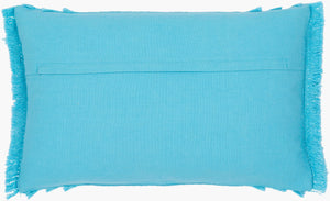 Surya Kandie Cotton Accent Pillow - 18"L X 18"W Rustic Charm For Cozy Cottage Living Spaces & Bedding Aqua Cotton,Cotton Kde002-2020p