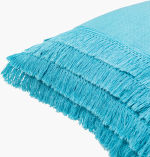 Surya Kandie Cotton Accent Pillow - 18"L X 18"W Rustic Charm For Cozy Cottage Living Spaces & Bedding Aqua Cotton,Cotton Kde002-2020p