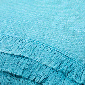 Surya Kandie Cotton Accent Pillow - 18"L X 18"W Rustic Charm For Cozy Cottage Living Spaces & Bedding Aqua Cotton,Cotton Kde002-2020p