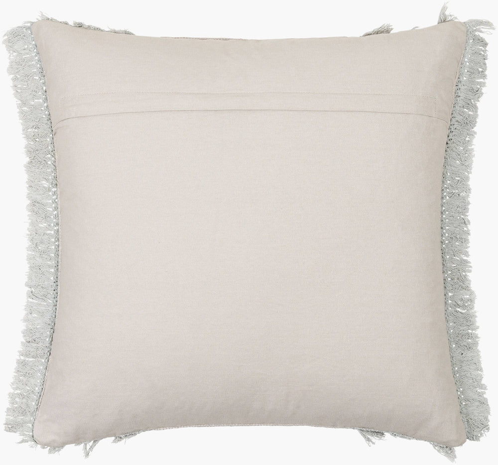 Surya Kandie 14"L X 22"W Cotton Lumbar Pillow - Rustic Charm For Cottage Decor, Cozy & Easy To Care For Light Gray Cotton,Cotton Kde003-1422