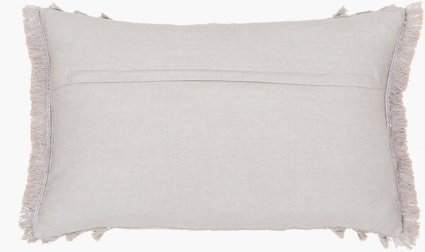 Surya Kandie Cotton Accent Pillow - 18"L X 18"W Rustic Charm For Cozy Cottage Living Spaces & Bedding Light Gray Cotton,Cotton Kde003-2020p