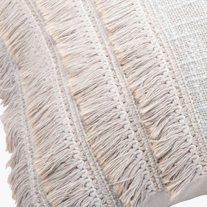 Surya Kandie Cotton Accent Pillow - 18"L X 18"W Rustic Charm For Cozy Cottage Living Spaces & Bedding Light Gray Cotton,Cotton Kde003-2020p