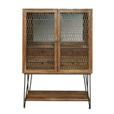 2-Door Bar Cabinet with Storage Drawers