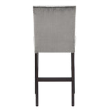Homelegance By Top-Line Saber Nailhead Velvet Upholstered Chairs (Set of 2) Grey Wood