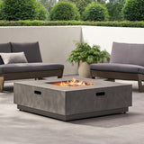 Christopher Knight Home® Noble House Square Iron Fire Pit-50 000 Btu