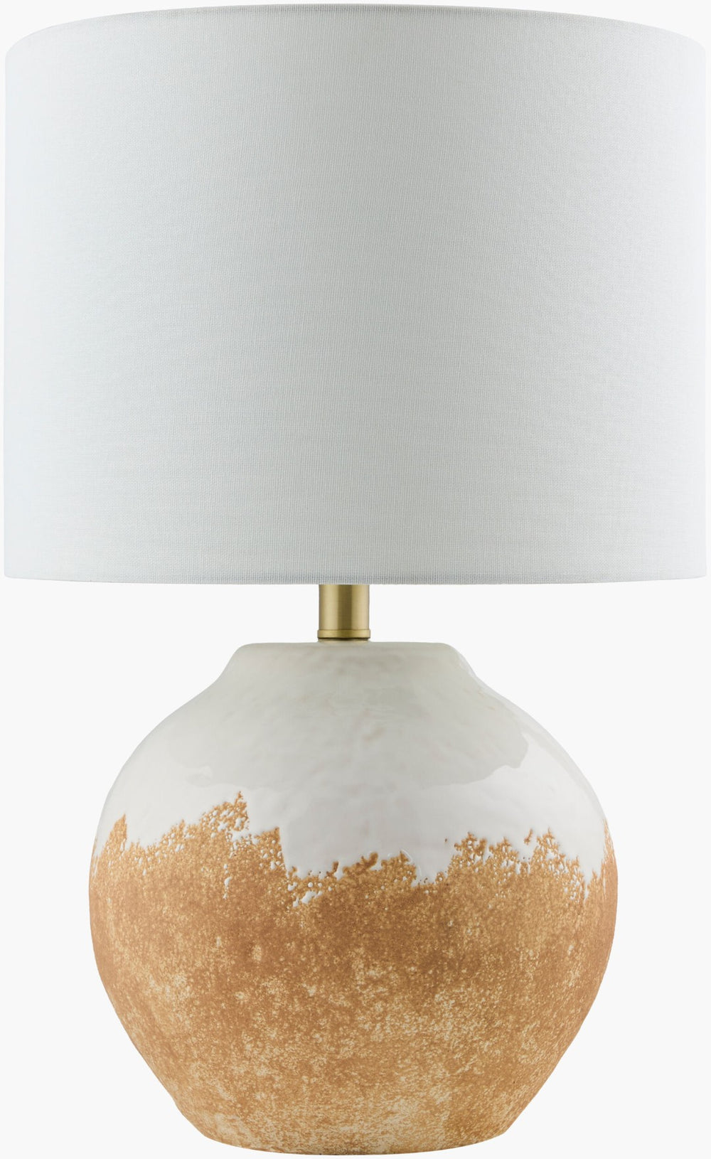 Livabliss Kidal Handcrafted Ceramic Table Lamp with Linen Shade for Bedside or Living Room KDL-001