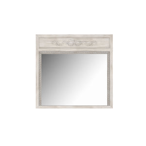 A.R.T. Furniture Somerton Trumeau Landscape Mirror - Timeless Floral Accent, Elegant Design For Any Home Decor Beige Parawood Solids,Ash Veneer,Glass 303121-2817