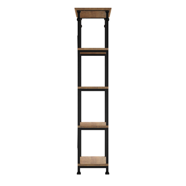 Homelegance By Top-Line Rafferty Vintage Industrial Rustic 40-inch Bookcase Oak Poplar