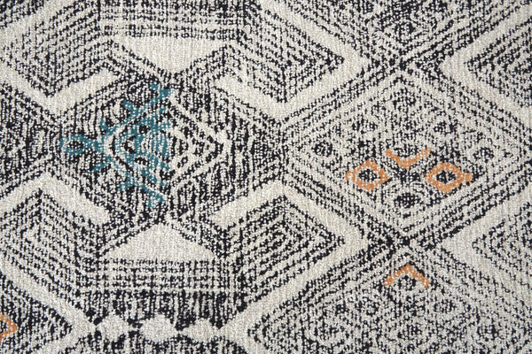 Feizy Rugs Arazad Hand-tufted Wool & Nylon Geometric Rug - Vibrant Transitional Design For Stylish Living Spaces Black,Ivory,Green Wool,Nylon 7238479fblktnge10