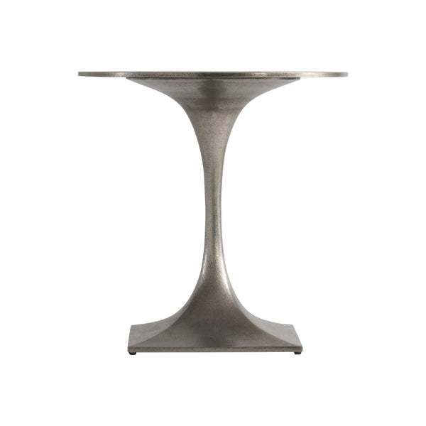 Bernhardt Bernhardt Liguria Cast Aluminum Outdoor Side Table — 24" Round Graphite Top, Rust‑Resistant, Sculpted Pedestal, Compact Stability X04122