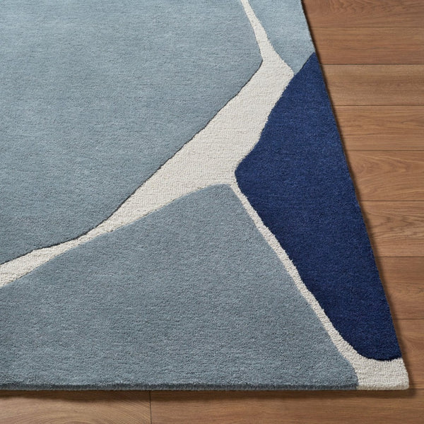 Livabliss Kennedy Handmade Wool Area Rug for Large Living Spaces with Timeless Transitional Pattern Blue, Navy 9' x 13' KDY3017-913