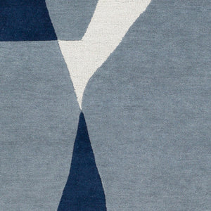 Livabliss Kennedy Handmade Wool Area Rug for Large Living Spaces with Timeless Transitional Pattern Blue, Navy 9' x 13' KDY3017-913