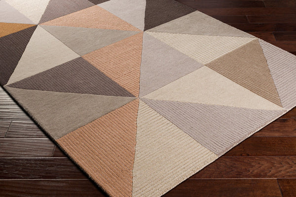 Surya Kennedy 2' X 3' Handmade Area Rug - Modern High/Low Wool Texture For Stylish Home Décor Upgrade Light Beige Wool Kdy3029-268