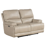 Parker House Whitman - Verona Linen - Powered By Freemotion Power Reclining Sofa And Loveseat Beige Top Grain Leather With Match (X) Mwhi-32ph-p25-vli