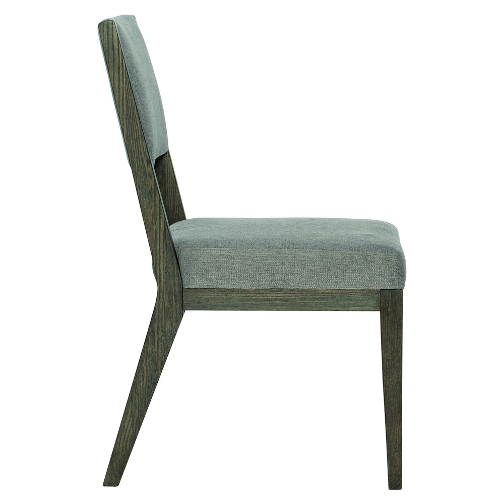 Bernhardt Bernhardt Linea Side Chair Cerused Charcoal Ash Frame, Neutral Upholstery, Rustic-Modern Elegance 384541B