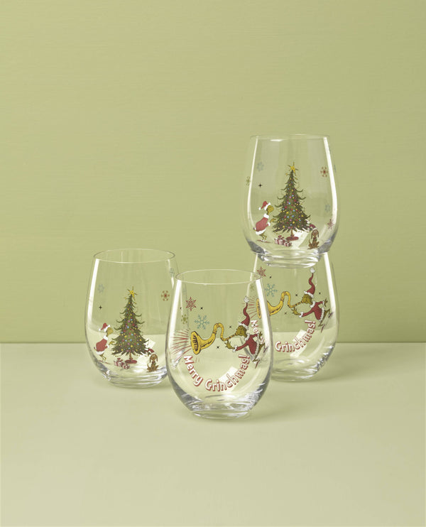 Lenox Merry Grinchmas Glass Tumblers, Set of 4 Multi, MULTI GLASS,CRYSTAL 896895