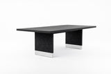 VIG Furniture Modrest Kenda - Modern Black Ash + Stainless Steel Dining Table VGVCT2355-BLK