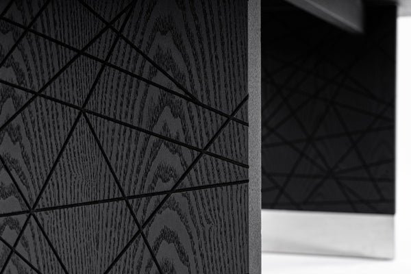 VIG Furniture Modrest Kenda - Modern Black Ash + Stainless Steel Dining Table VGVCT2355-BLK