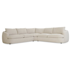Bernhardt Bernhardt Jules Sectional With Sculpted Curved Silhouette, Plush Seating And Tailored Pillows For Luxe Comfort - Made to Order Beige 112.5" W x 112.5" D x 31.25" H K2082