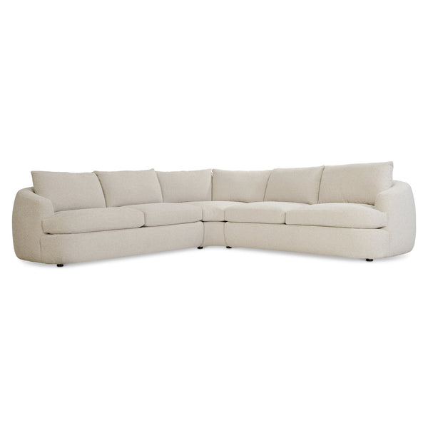 Bernhardt Bernhardt Jules Sectional With Sculpted Curved Silhouette, Plush Seating And Tailored Pillows For Luxe Comfort - Made to Order Beige 112.5" W x 112.5" D x 31.25" H K2082