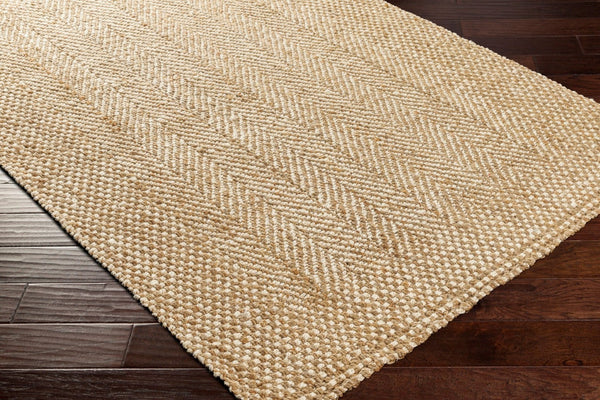 Livabliss Kerala Handwoven Jute Flatweave Area Rug Natural Fiber Accent for Living Dining Spaces Light Beige, Ta 8' x 8' Square KER2300-8SQ