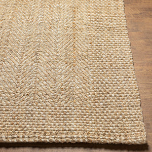 Livabliss Kerala Handwoven Jute Flatweave Area Rug Natural Fiber Accent for Living Dining Spaces Light Beige, Ta 8' x 8' Square KER2300-8SQ
