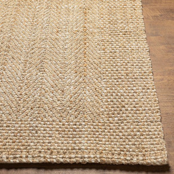 Livabliss Kerala Handwoven Jute Flatweave Area Rug Natural Fiber Accent for Living Dining Spaces Light Beige, Ta 8' x 8' Square KER2300-8SQ
