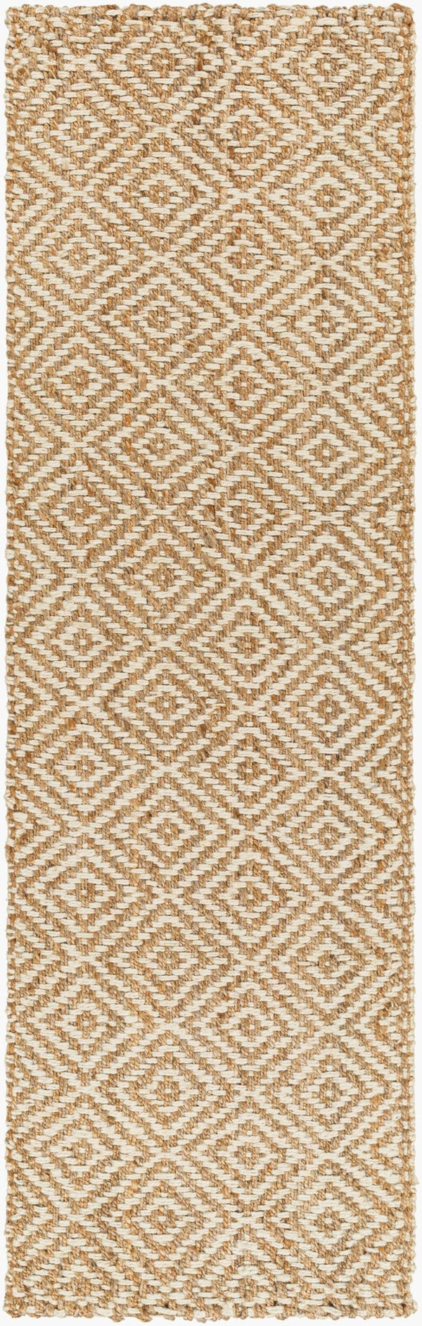 Livabliss Kerala Handwoven Jute Flatweave Rug Natural Fiber Accent for Entryway or Bathroom Light Beige, Ta 2'6" x 8' KER2301-268