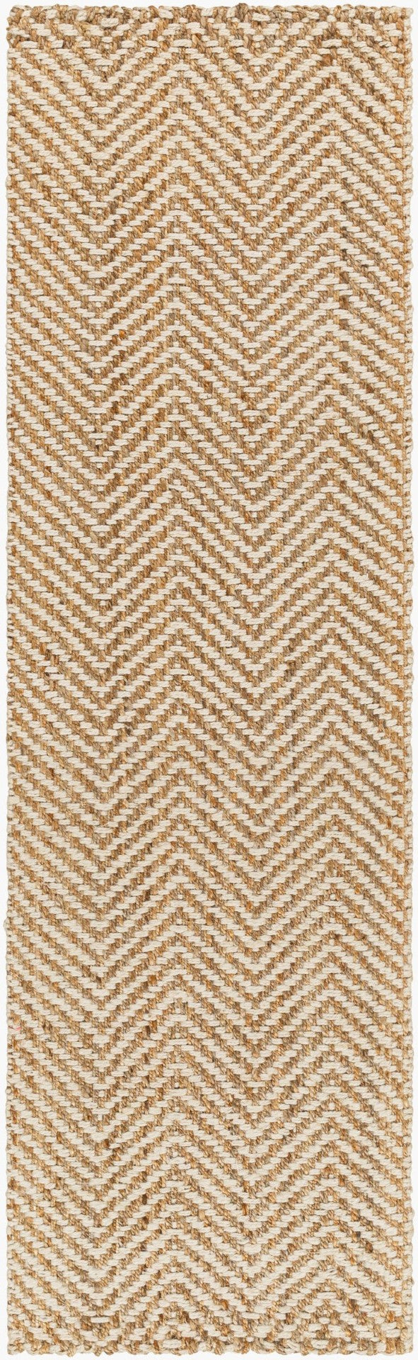 Livabliss Kerala Handwoven Jute Flatweave Area Rug Natural Fiber Cottage Charm for Entryways Light Beige, Ta 2'6" x 8' KER2302-268