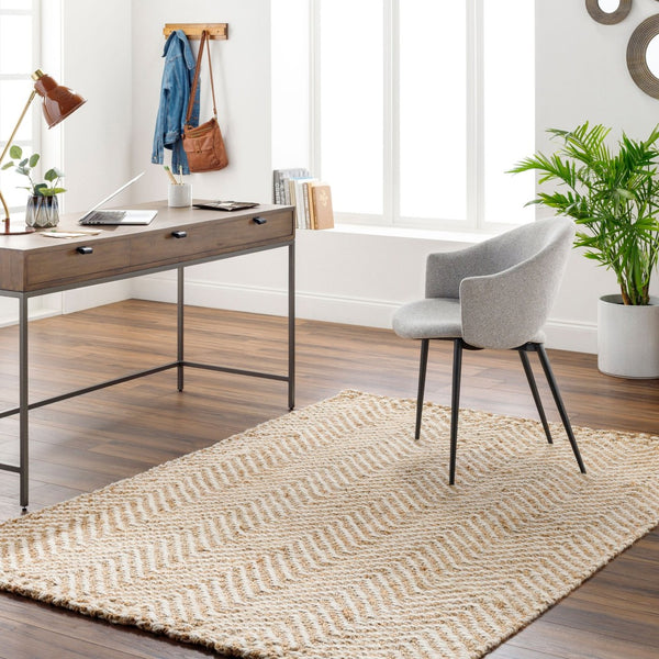 Livabliss Kerala Handwoven Jute Flatweave Area Rug Natural Fiber Cottage Charm for Entryways Light Beige, Ta 9'6" x 13'6" KER2302-96136