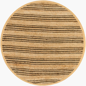Livabliss Kerala Handwoven Jute Flatweave Area Rug Natural Fiber Accent for Living Room Light Beige, Ta 6' x 6' KER2303-6RD