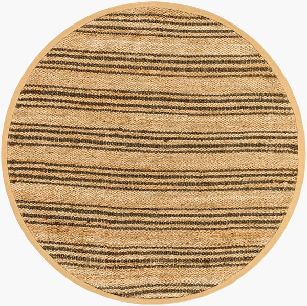 Livabliss Kerala Handwoven Jute Flatweave Area Rug Natural Fiber Accent for Living Room Light Beige, Ta 6' x 6' KER2303-6RD