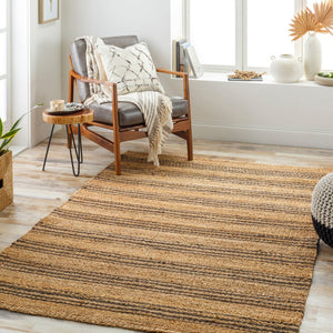 Livabliss Kerala Handwoven Jute Flatweave Area Rug Natural Fiber Accent for Living Room Light Beige, Ta 6' x 6' KER2303-6RD
