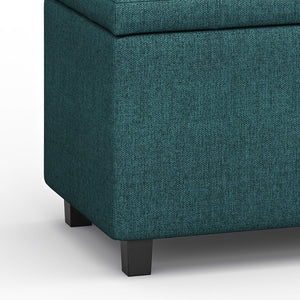 English Elm Cosmopolitan Teal Storage Ottoman - Elegant, Versatile Design With Hidden Compartment For Organizing Essentials B136P159774