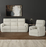 Parker House Radius - Mega Ivory Power Reclining Sofa And Recliner Off White 100% Polyester (S) Mrad-31p-mgiv