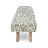 Christopher Knight Home® - Noble House - Laveta Handcrafted Boho Wool and Cotton Rectangular Bench