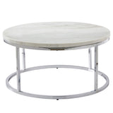 Steve Silver Echo White Marble Top Round EC100WC