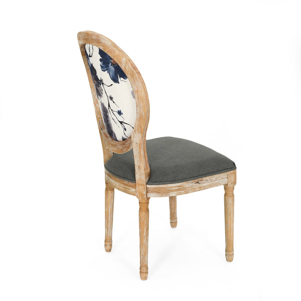 English Elm Christopher Knight Home® - Kd Dining Chair - Vintage French-Country Elegance With Dark Gray Upholstery & Ergonomic Comfort 60352.00PDGRY